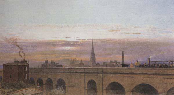 Henry George Hine,RI Railway Line at Camden Town (mk46) Germany oil painting art